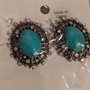 Turquoise post‎ earrings